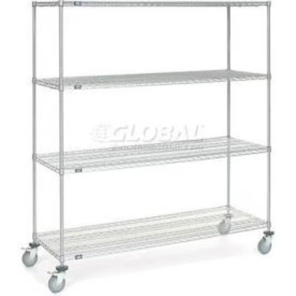 Nexel    Chrome ESD Wire Shelf Truck, 4 Shelf, 48